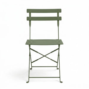 Καρέκλα Bistro pakoworld μεταλλική αναδιπλούμενη σε λαδί απόχρωση 42x46x82εκ