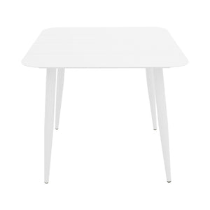 Τραπέζι Vista pakoworld αλουμίνιο σε λευκή απόχρωση 80x80x72εκ