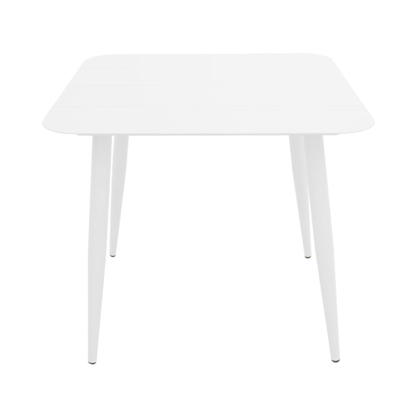 Τραπέζι Vista pakoworld αλουμίνιο σε λευκή απόχρωση 80x80x72εκ