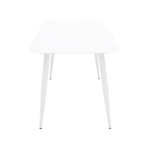 Τραπέζι Vista pakoworld αλουμίνιο σε λευκή απόχρωση 120x70x72εκ