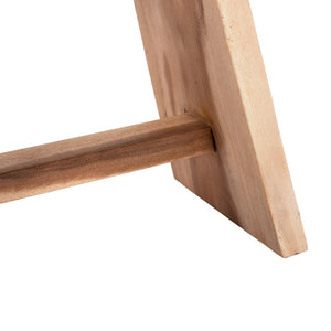 Σκαμπό Saddle pakoworld suar ξύλο σε φυσική απόχρωση 50x30x50εκ